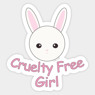 Cruelty Free Girl Sticker